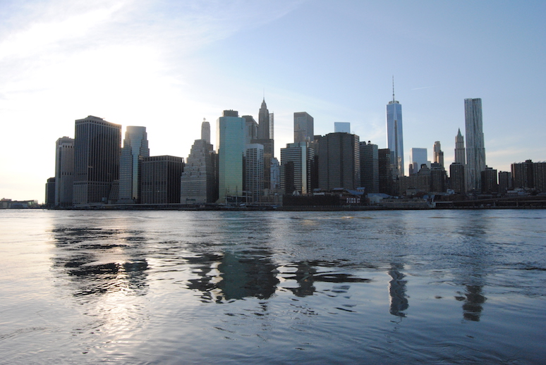 Panorama Manhattanu z Brooklyn Hights