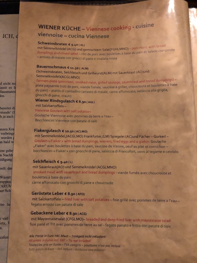 Tak Gasthaus Kopp wygląda w środku menu