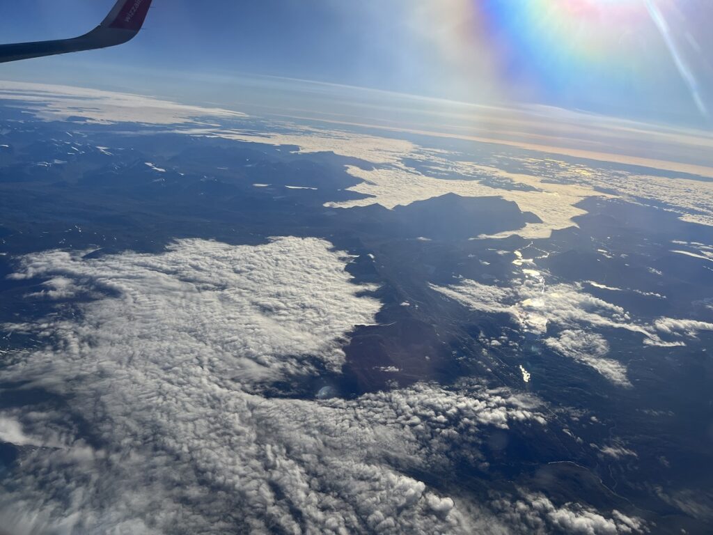 Lądowanie w Narvik - widok z samolotu